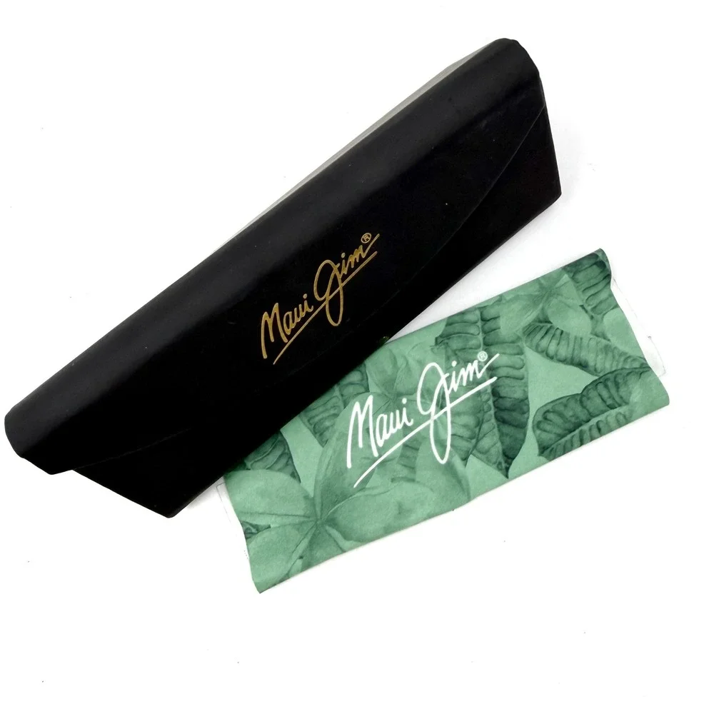 Maui Jim Bowline Sunglasses Black‎ Titanium Round Aviator Polarized